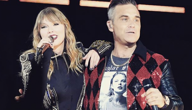 Taylor Swift sorprende con "Angels" a dúo con Robbie Williams 