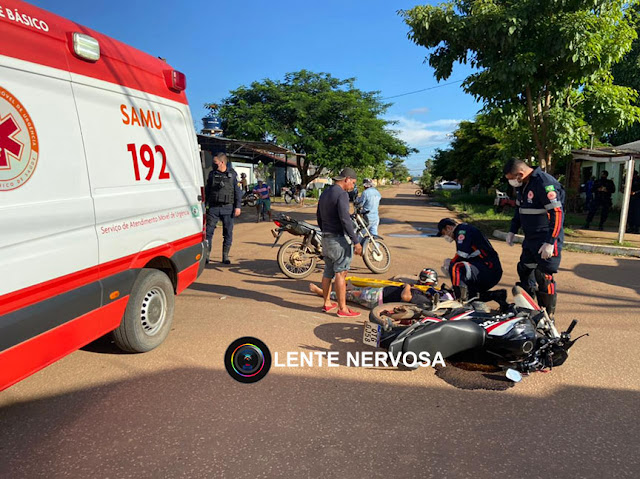 Três pessoas ficam feridas em acidente com motos na zona sul da capital – FOTOS E VÍDEO