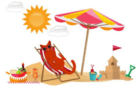 Summer Pet Parade Beach Graphic ©BionicBasil®