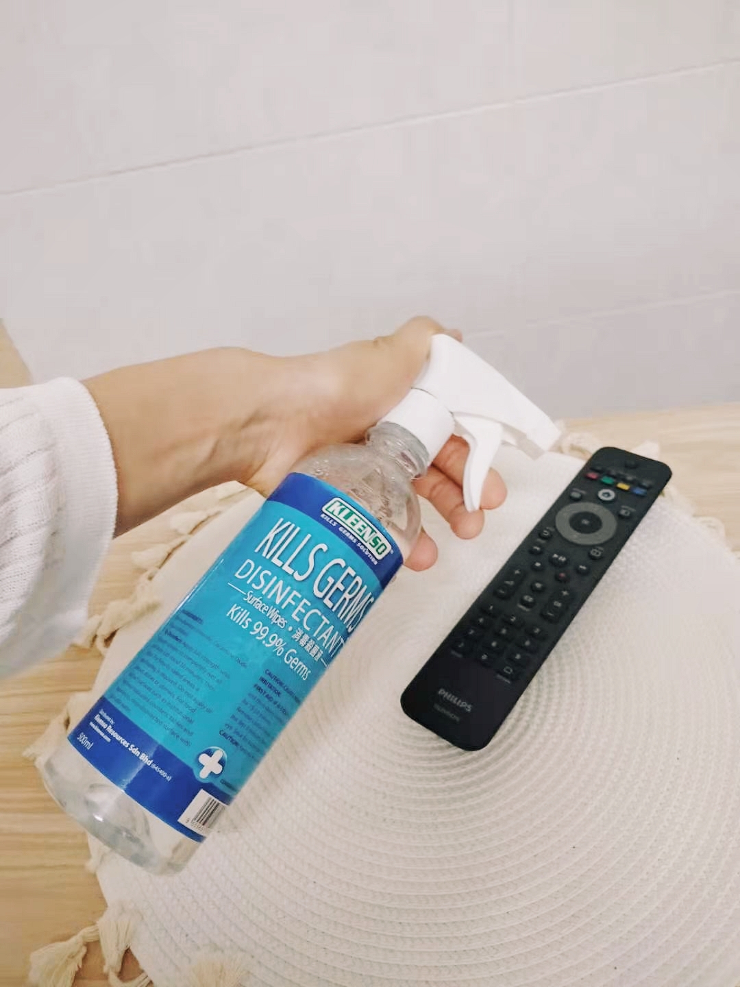 Household Cleaning & Sanitizing with Kleenso Kills Germs Disinfectant