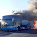Ônibus da Novo Horizonte pega fogo na Serra de Monte Azul em Minas Gerais