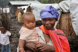 African Mother and child in Mugunga Rwanda