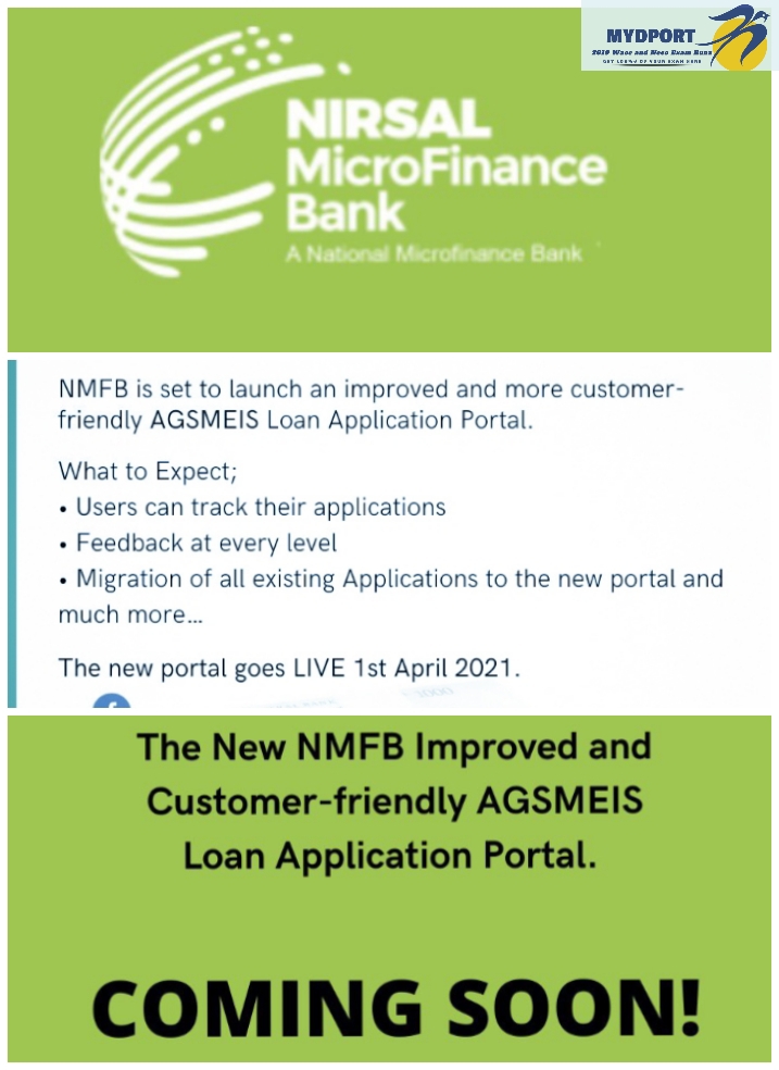 New AGSMEIS Loan Application Portal Launch 2021 NMFB Improved Customer