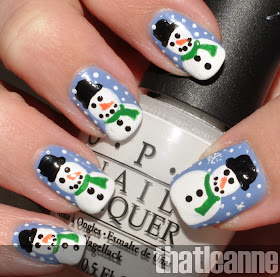 thatleanne: Snowman Nail Art How To!