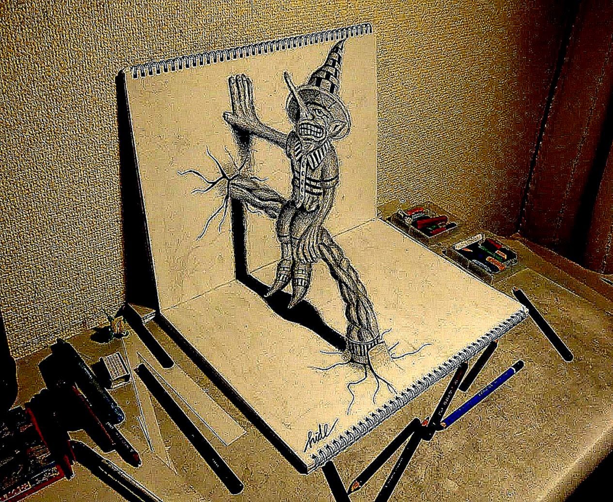 3D Art Sketch Wallpapers Hd Desktop  Wallpaper Background Gallery