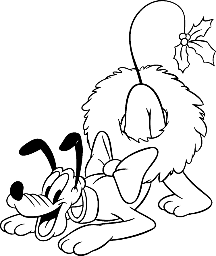 Pluto Mickey Mouse Disney Coloring Pages Picture