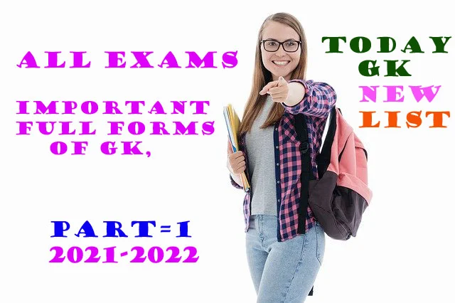 Important Full Forms of GK| All Exams GK.