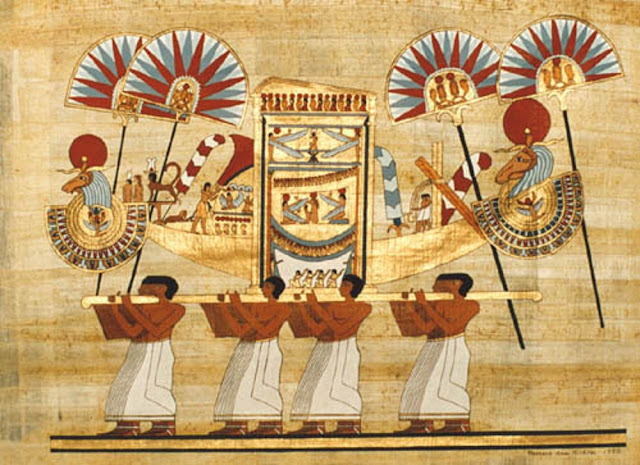 Египетские изображения процессий с ковчегами богов.