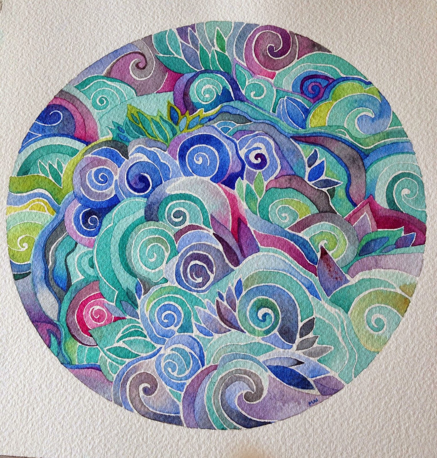 Megan Noel Mandala 1 A Nontraditional Watercolor Mandala