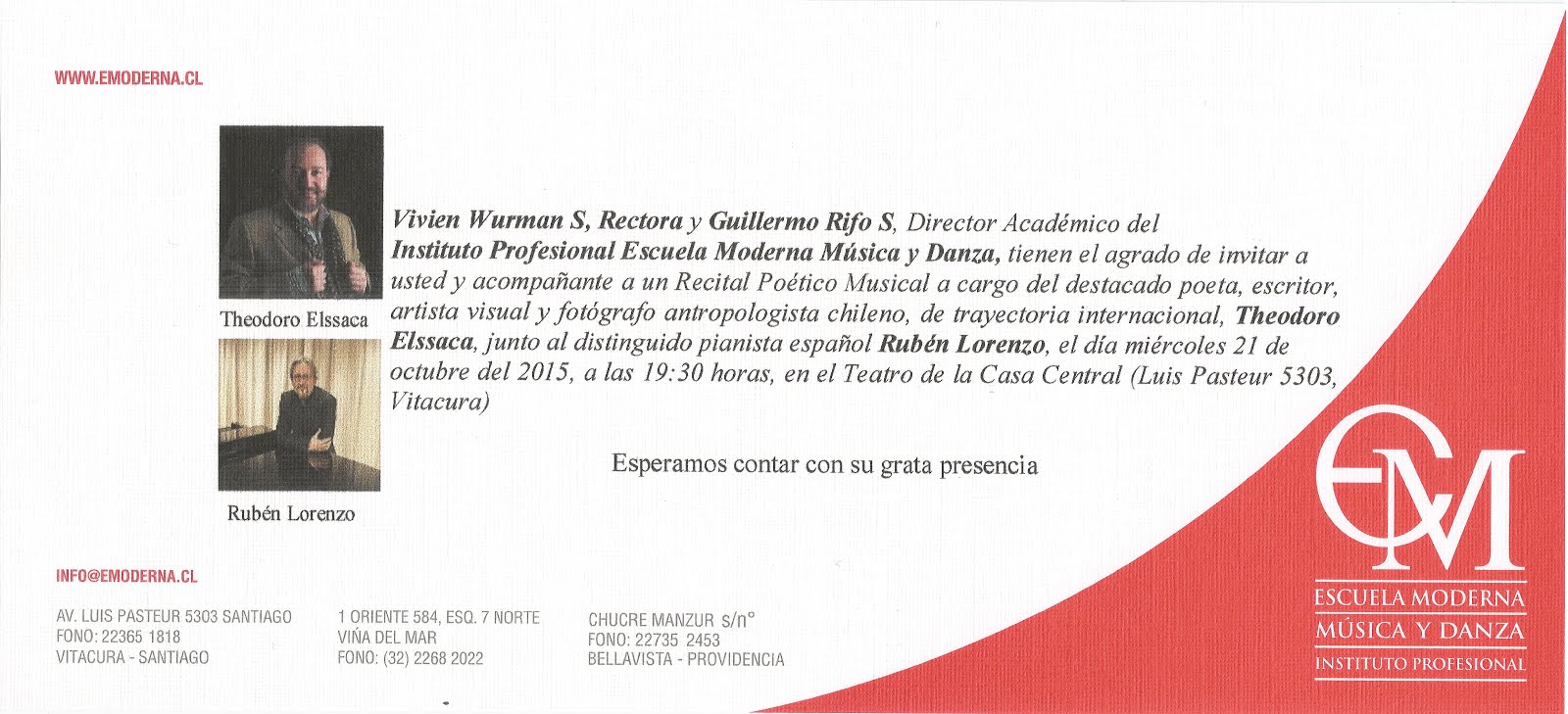 Theodoro Elssaca de vuelta en Chile presenta su poesia