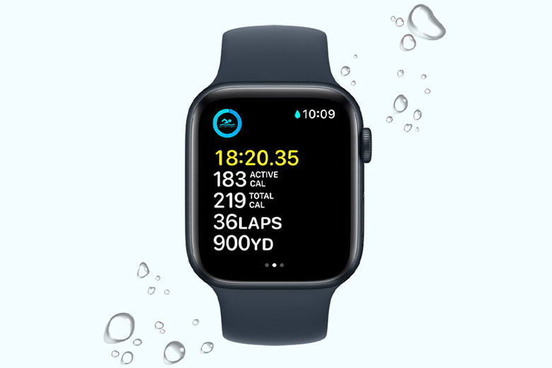Đồng hồ Apple Watch Series 8 Cellular 45mm Midnight - Viền nhôm, Dây cao su - MNK43VN/A - Hàng chính hãng