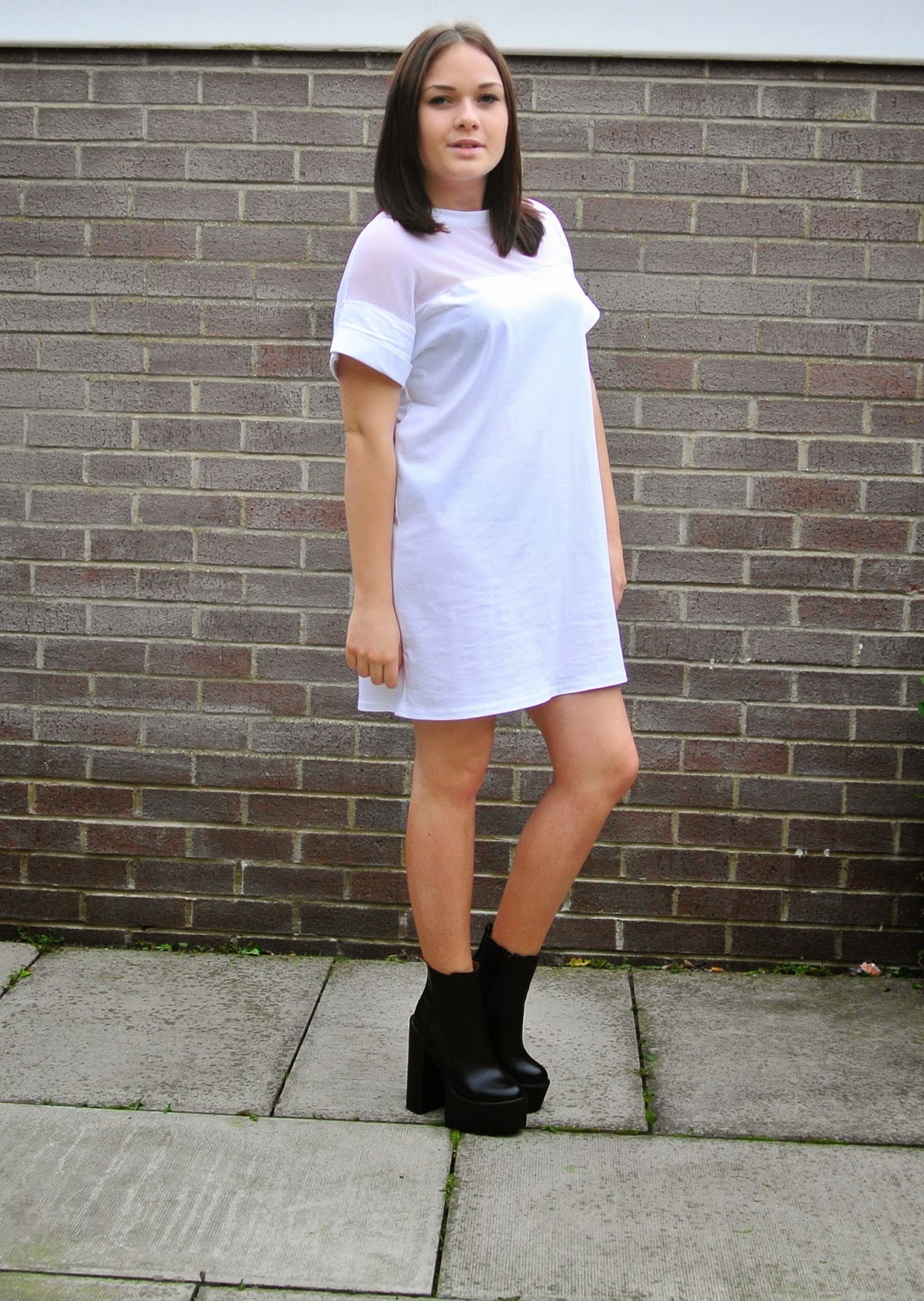 dress with chunky boots