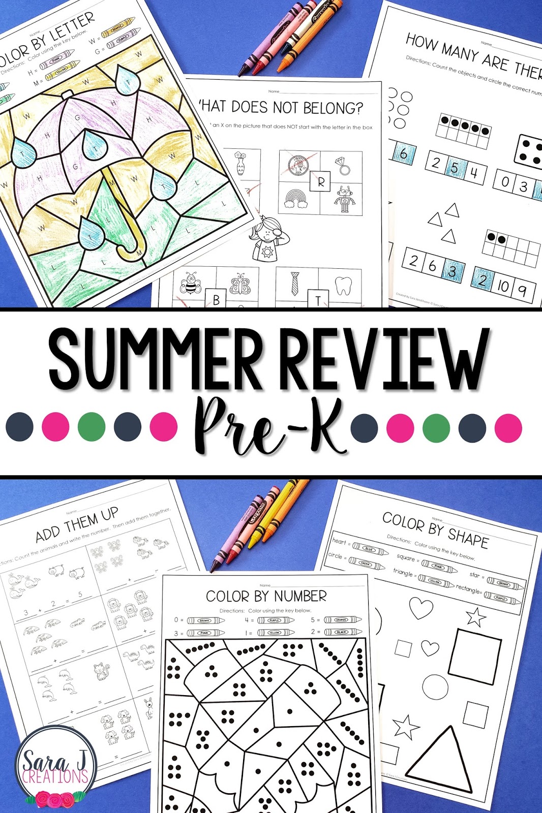 Summer Reviews PreK-4th Grade | Sara J Creations