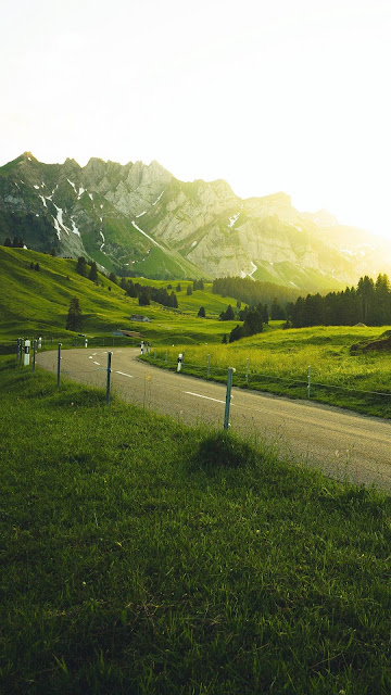 Countryside, East, Mountains, Road, Field