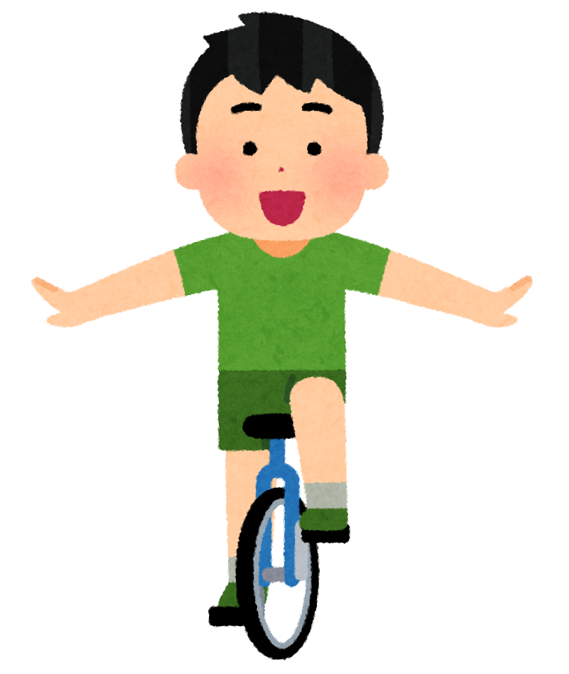 一輪車に乗る子供のイラスト 男の子 かわいいフリー素材集 いらすとや