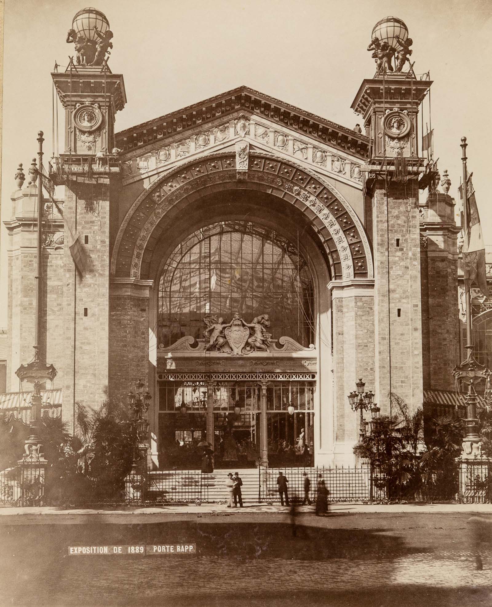 The entrance to an exhibition hall.