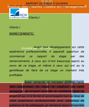 rapport de stage pdf