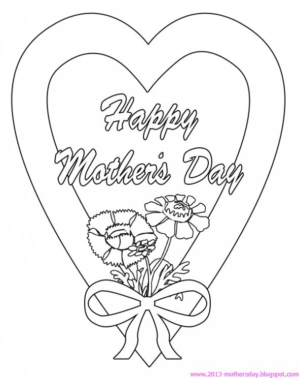 Happy Mothers day Coloring Pages for Kids title=