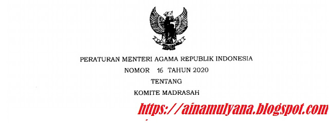 PERATURAN MENTERI AGAMA (PMA) NOMOR 16 TAHUN 2020 TENTANG KOMITE