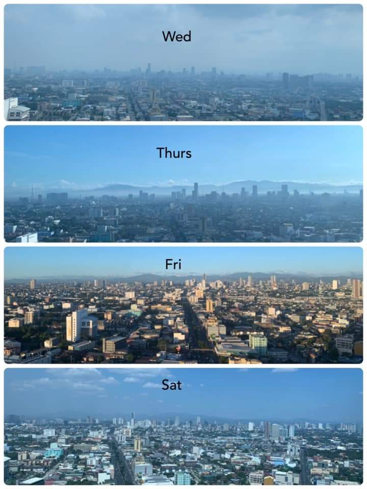 Resident shows Manila's skyline is clearing up, silver lining of quarantine