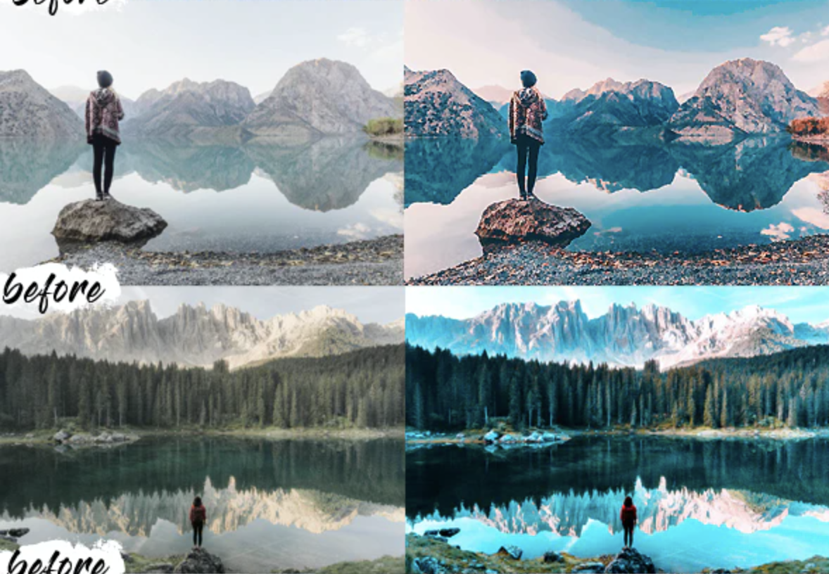 Landscape Camera Raw Presets + Mobile & Desktop (XMP, LR, DNG)