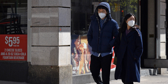 Asian Americans wearing mask during pandemic.