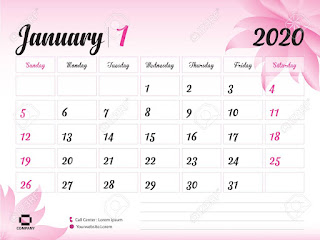Free Printable Calendar January 2020