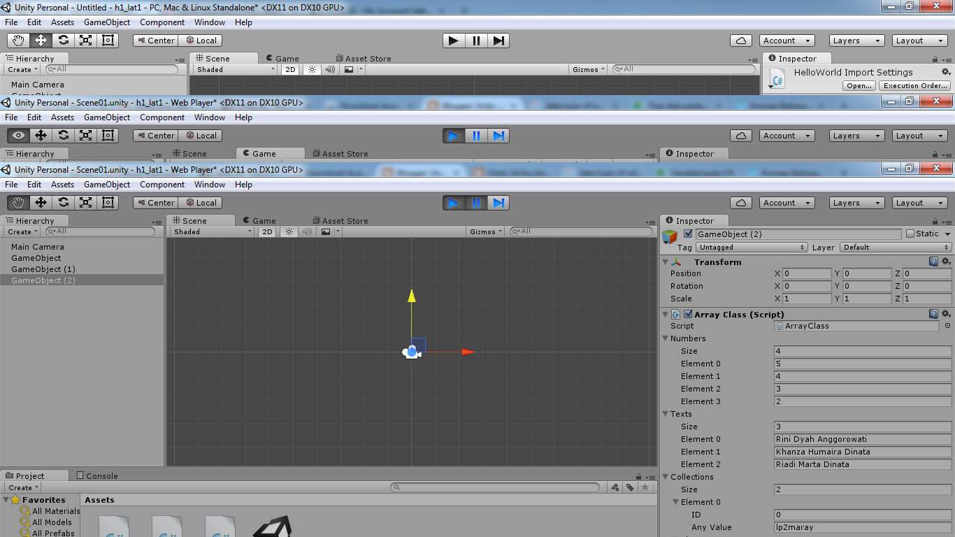 Array Unity 3D Unity 3d Inu Imu Inu
