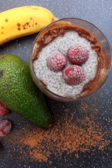 healthy breakfast, chocolate mousse, healthy chocolate mousse, avocado, chia, chia seeds, healthy, recipe, recipes, vegetarian, vegan