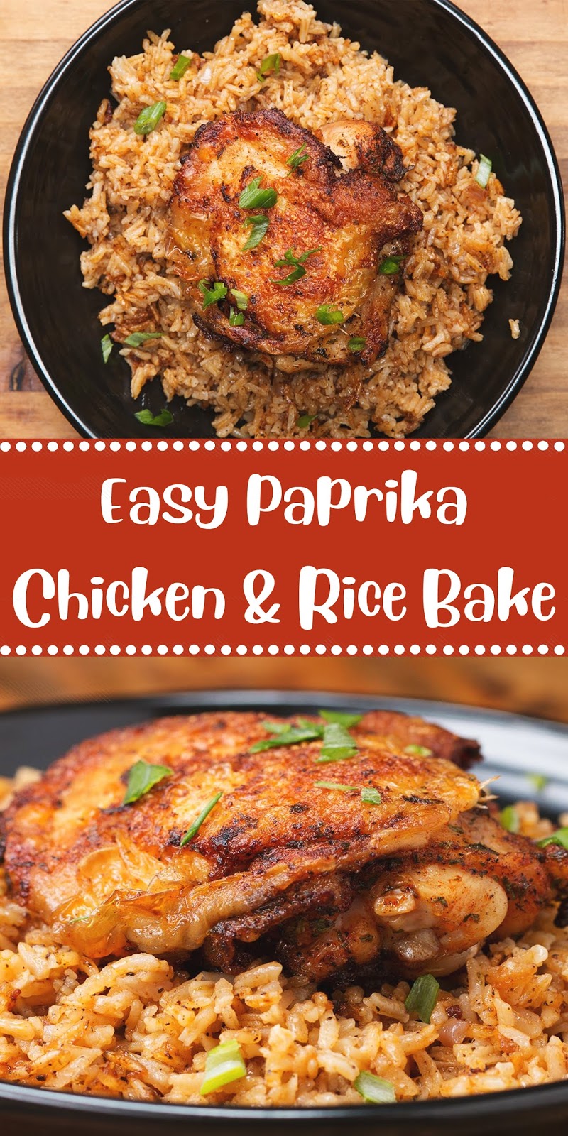 Easy Paprika Chicken & Rice Bake 3 SECONDS