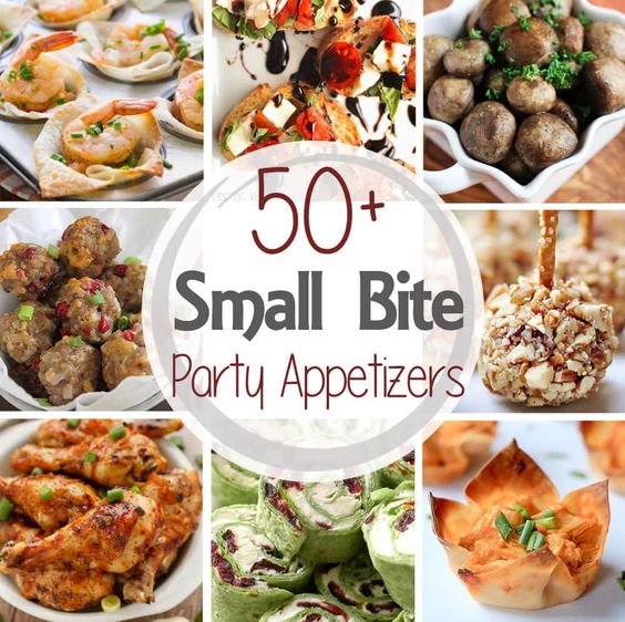 50+ SMALL BITE PARTY APPETIZERS - freerecipefoods