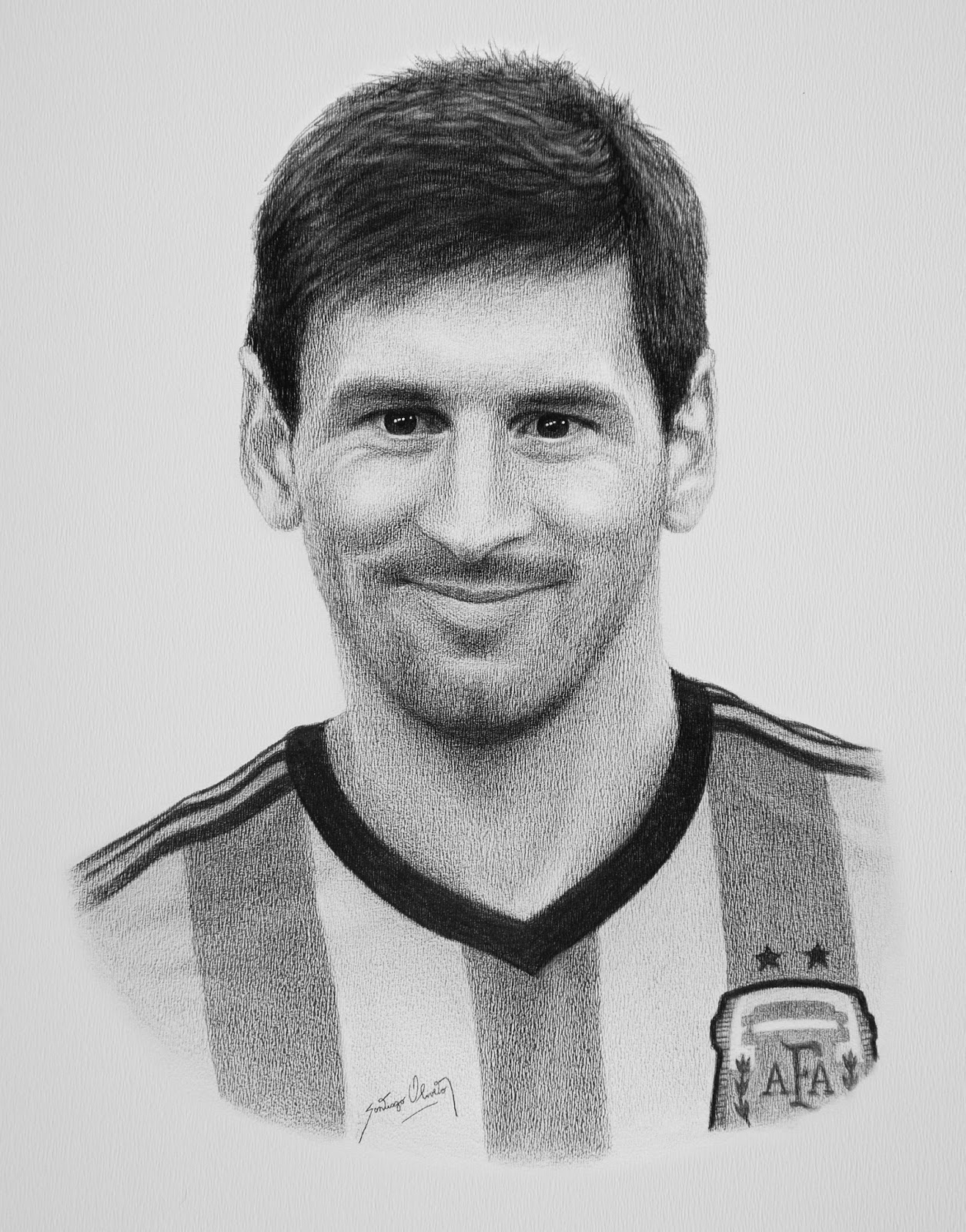 Santiago Oliveto: Retrato a lápiz de Lionel Messi