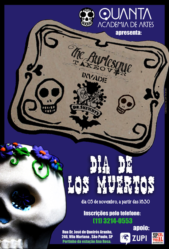 Dr. Sketchy Dia de Los Muertos in São Paulo - Brazil