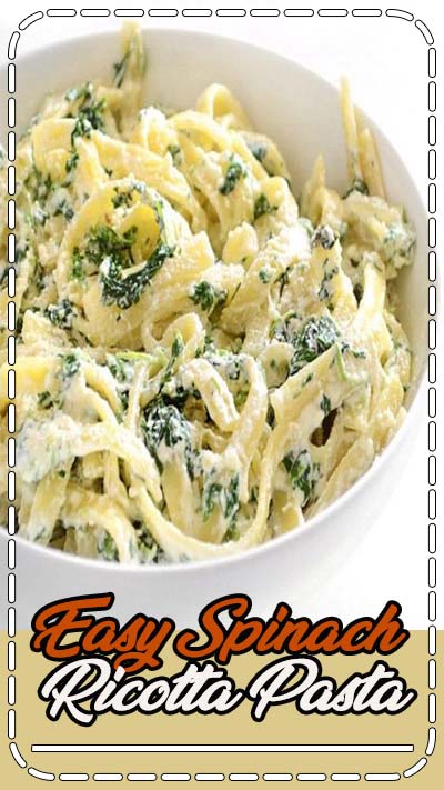 This quick and luxurious Spinach Ricotta Pasta boasts a creamy and garlicky spinach sauce made easy with ricotta cheese.