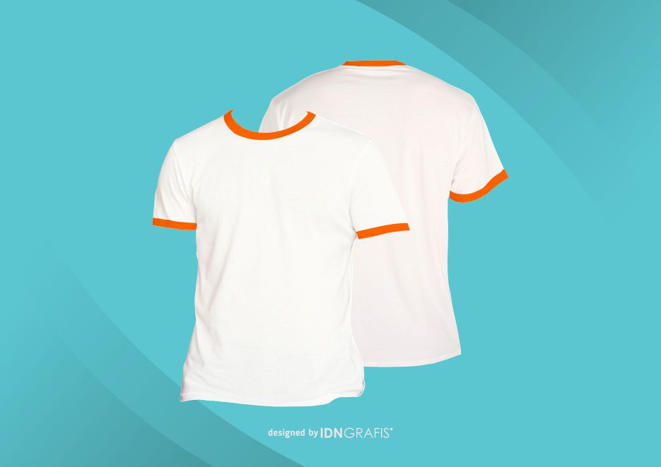 Download Free Download Mockup Baju Ringer Tee Cdr Dan Ai Idn Grafis PSD Mockup Template