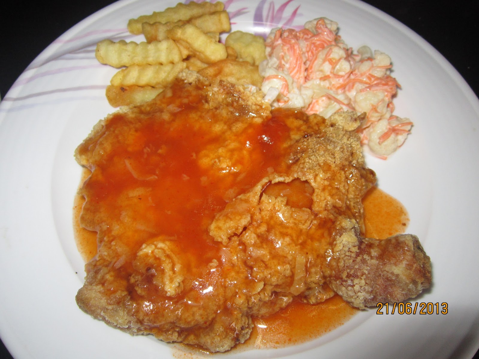 RESEPI CIKGU ANI CHICKEN CHOP WITH RED SAUCE