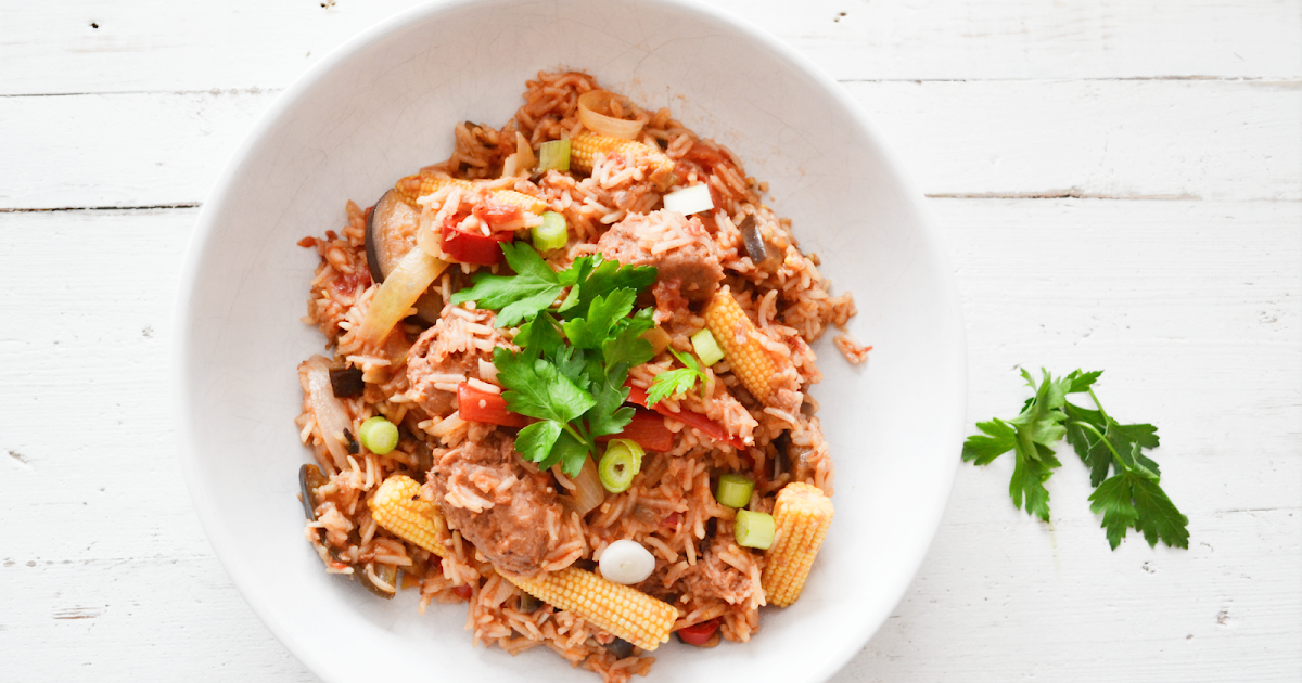 One Pot PlantBased Jambalaya Quick + Easy Shannon Michelle