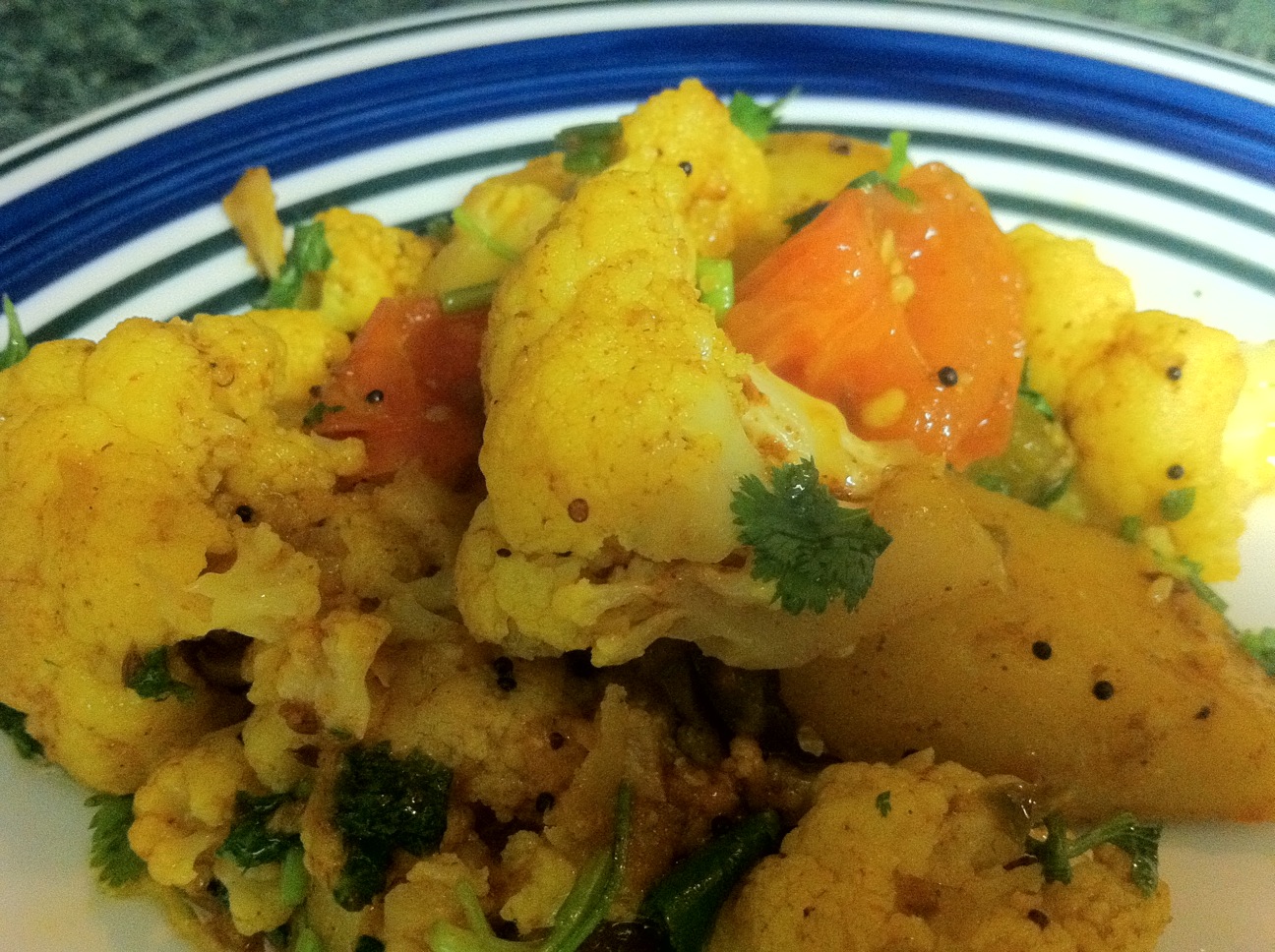 Spice it up... Everyday Gujarati Food Cauliflower Potato Sabji