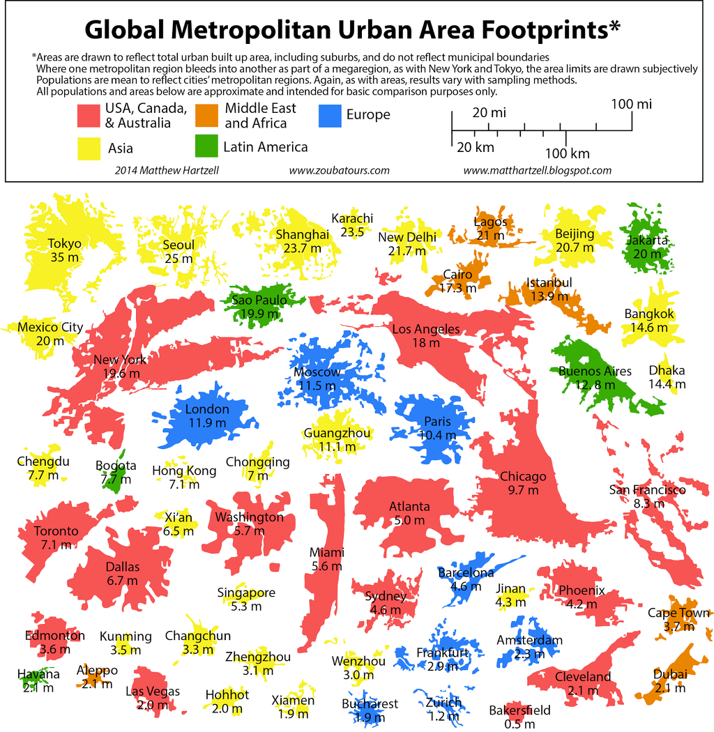 Global Metropolitan Urban Area Footprints