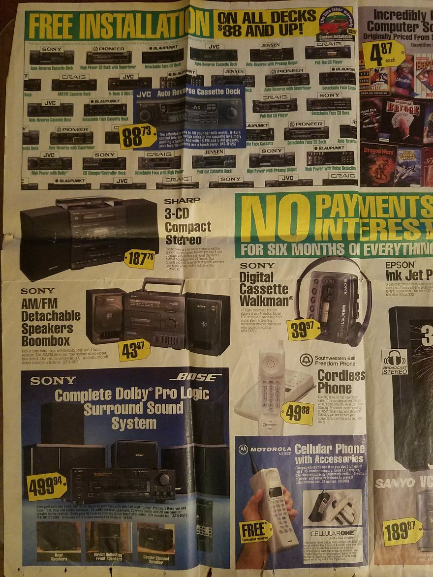 This Best Buy Paper Ad From 1994 Shows The Hottest Technology From Days