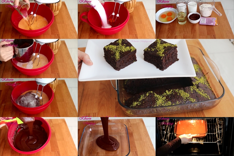 Bol soslu ıslak kek tarifi (browni) Kibarin Mutfagi