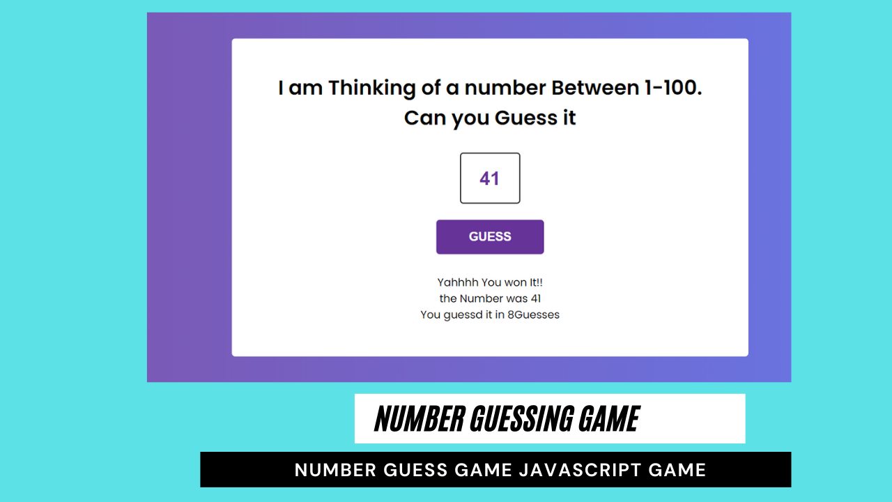 offentliggøre pulver Symposium Number guessing game javascript | number guess game javascript game