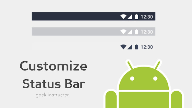 Customize status bar on Android phone