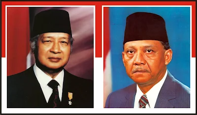 Gambar Presiden Soeharto dan Umar Wirahadikusumah