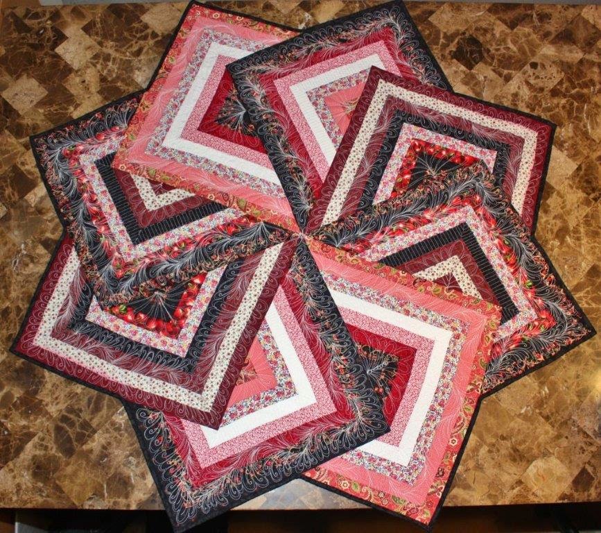 Sarah Lynn's Quilting Strata Star Table Topper, Completed