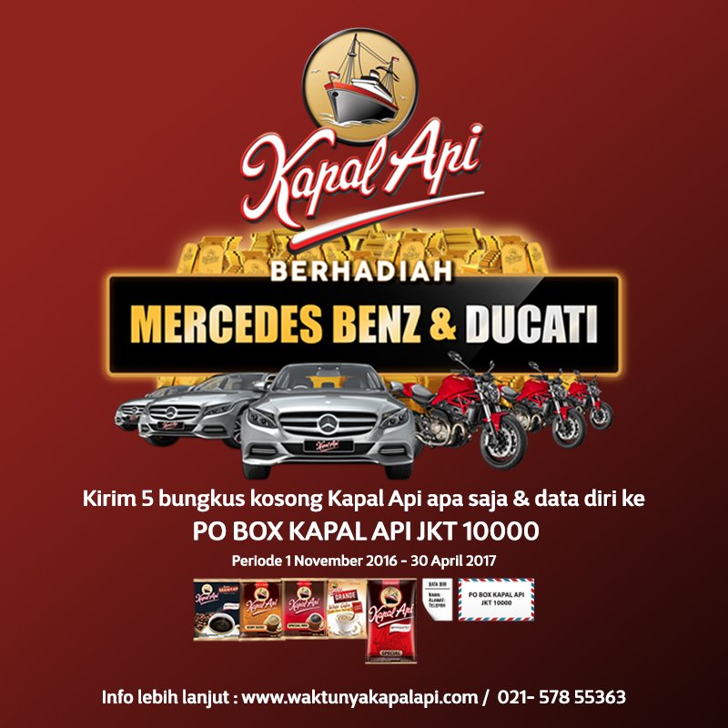 Undian Kopi Kapal API Berhadiah 3 Mercedes Benz &amp; 3 Ducati