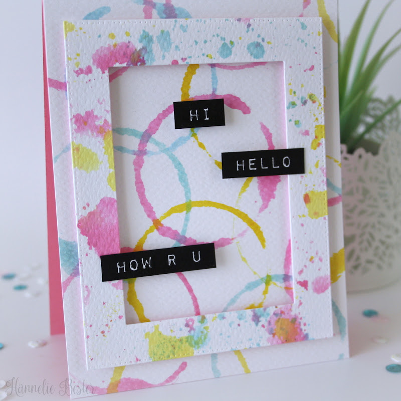 Altenew watercolor frames and label love stamp sets