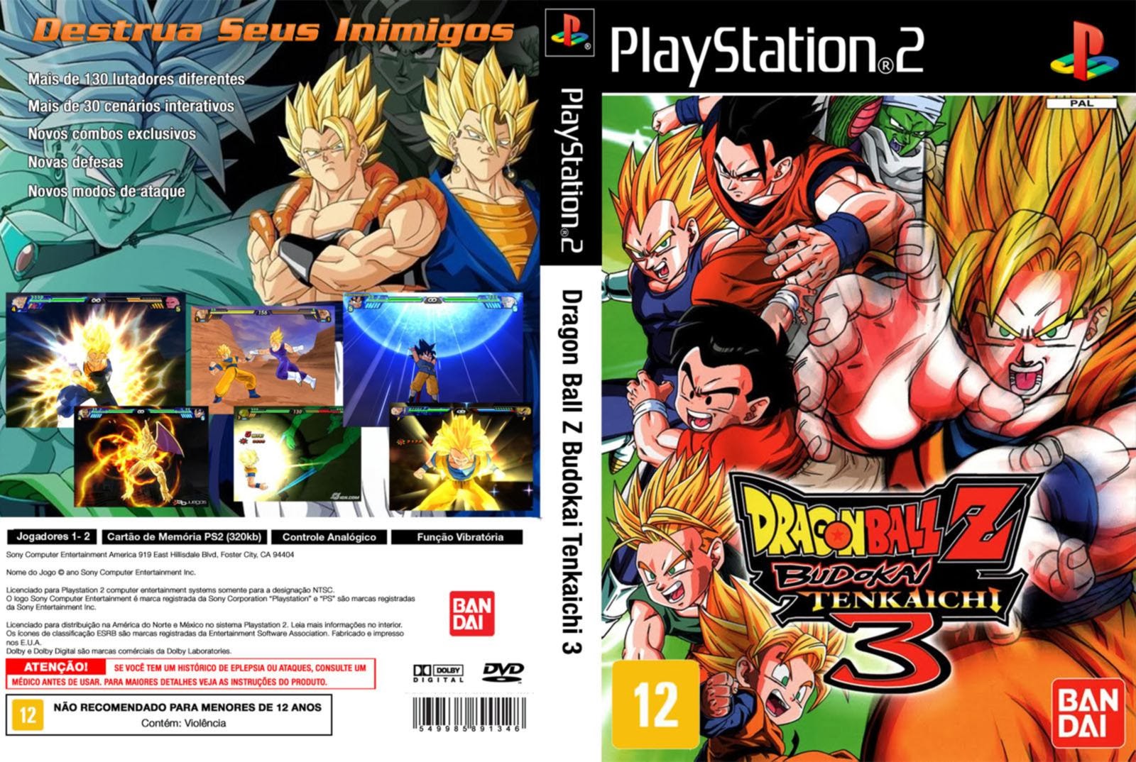 Dragon Ball Z Budokai Tenkaichi 3 Playstation 2 Ultra Capas