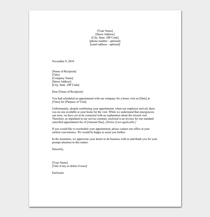 Patient Missed Appointment Letter Template Resume Letter Patient Missed Appointment Letter Template Resume Letter