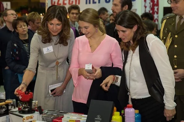 Grand Duchess Maria Teresa and Hereditary Grand Duchess Stéphanie were accompanied by Prime Minister Xavier Bettel 